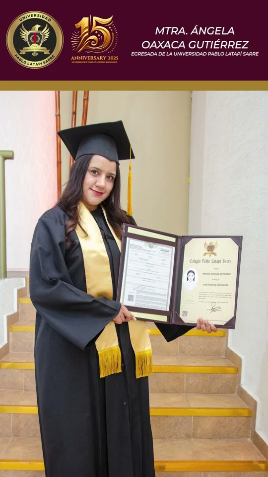 Angela Oaxaca Gutiérrez, egresado de Mtra. en Educación